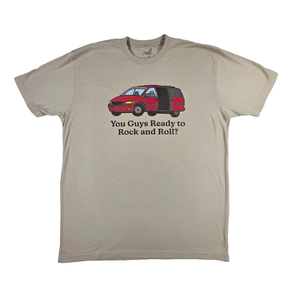 MCF Mens Are You Ready‎ to Rock and Roll Funny Tshirt Cream XL Graphic Tshirt